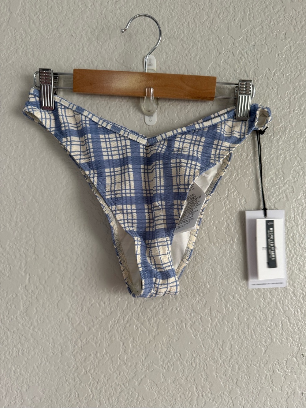 RVCA Vintage Plaid V Medium French Bikini Bottom